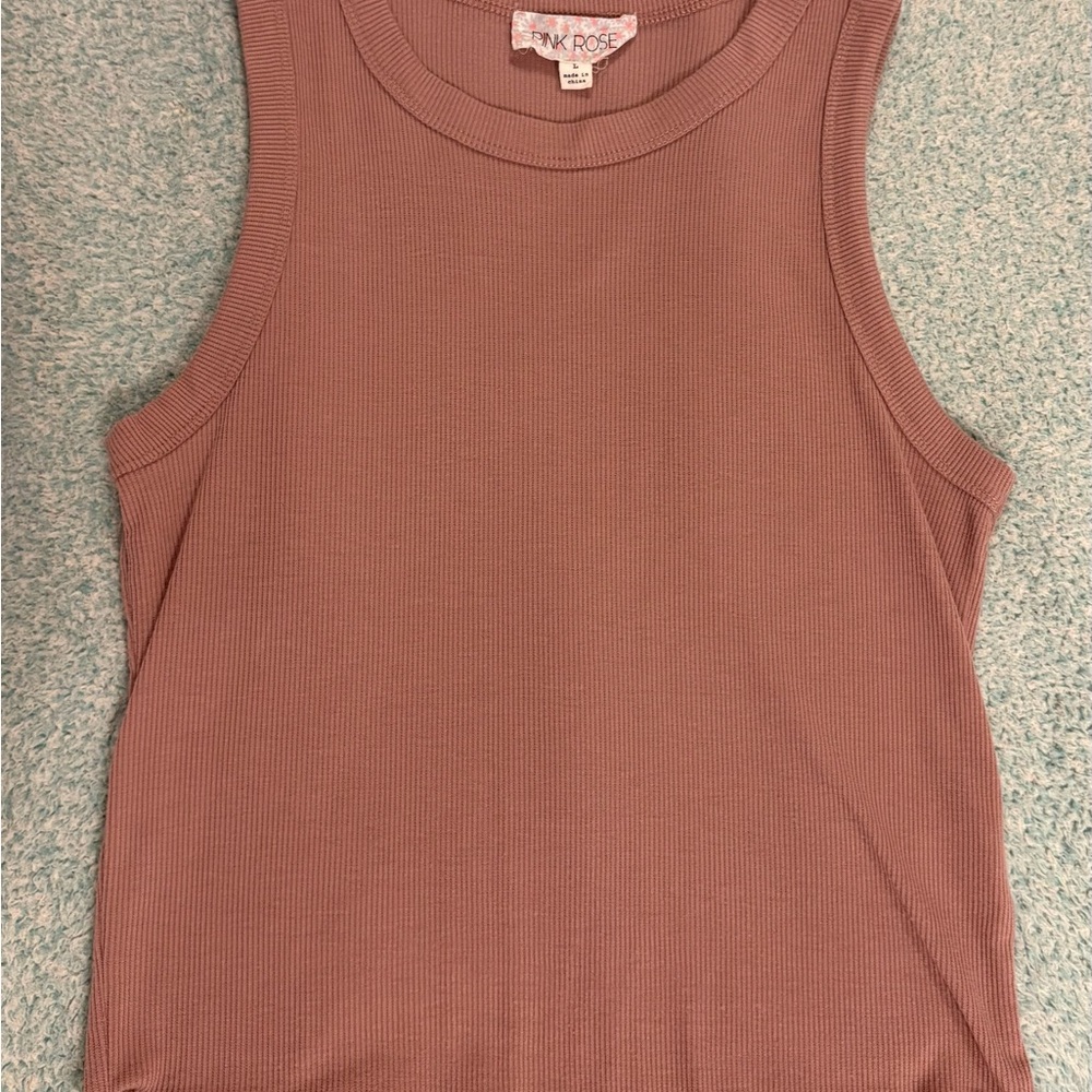 Pink Rose Women's Mauve Tank Top